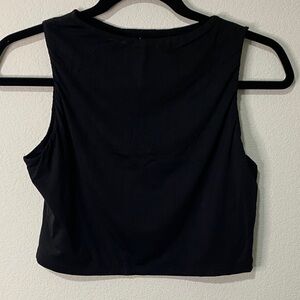 Women’s Crop Black Sleeveless Tank Top Coquette